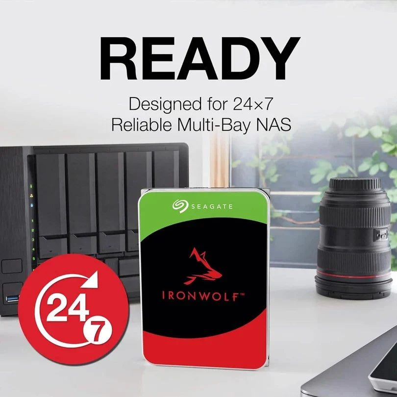 Seagate IronWolf 12TB NAS Internal Hard Drive HDD – 3.5 Inch SATA ST12000VN0008 (Refurbished)