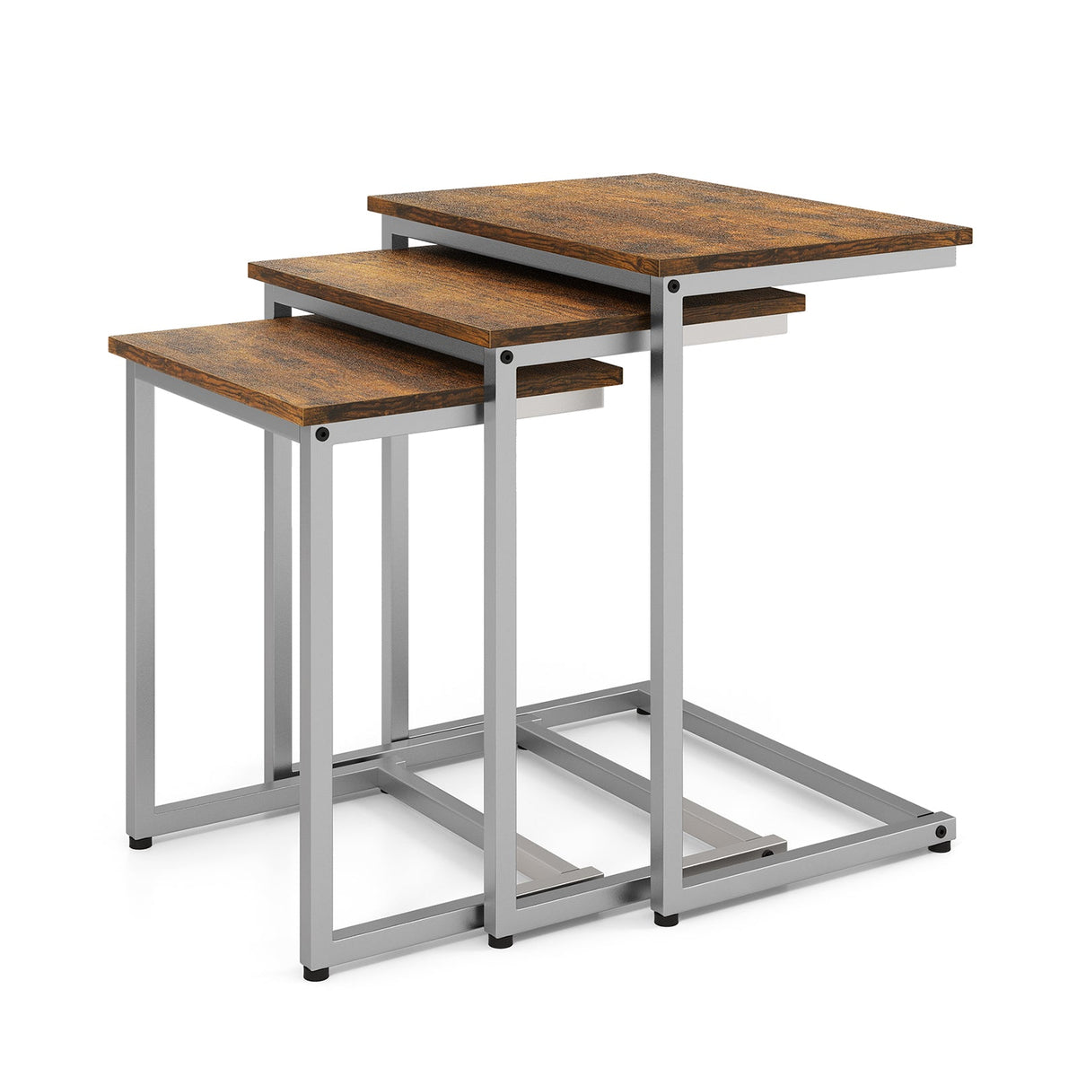 3 Pieces Multifunctional Coffee End Table Set