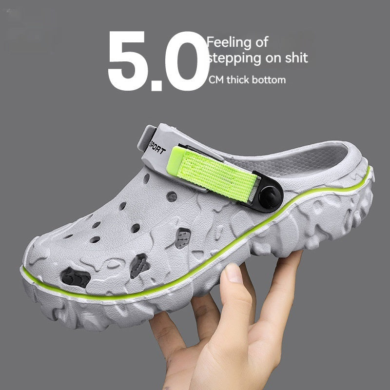 Breathable Soft Bottom Sports Beach Sandals: Casual, Two-way Wear
