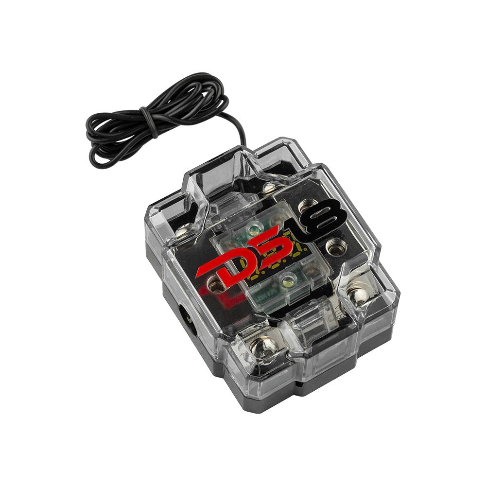 DS18 FDG1224AFS-80A ANL Fuse Holder and Distribution Block 0GA In - 2x4GA Out with Voltmeter DS18