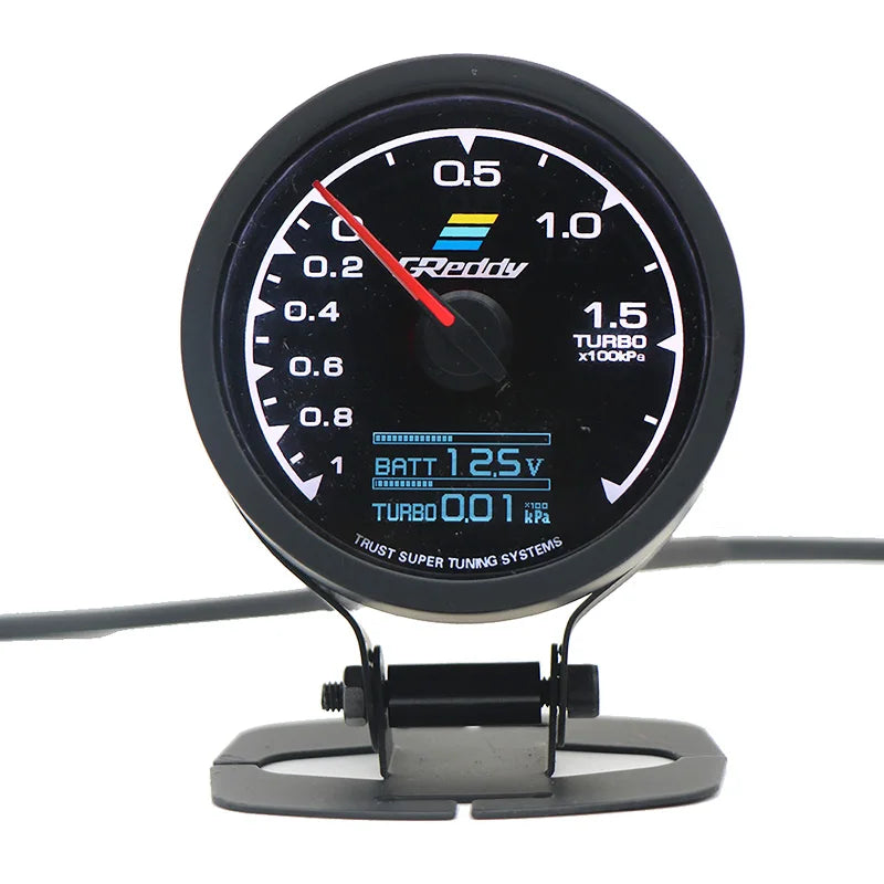 Universal 2.5 Inch 62mm 7 Color LCD Gauge | Water Temp Oil Pressure RPM Tachometer with Sensor MyPetiteCar.com