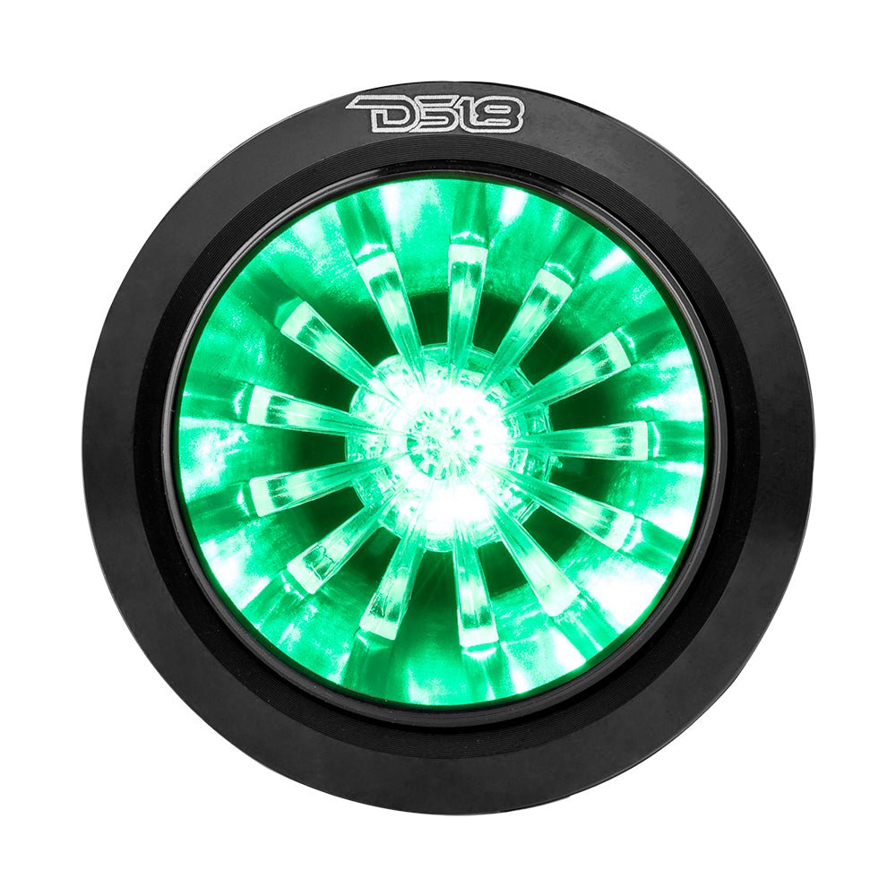 1.6" Shallow High Compression Neodymium Super Bullet Tweeter 140 Watts 1" Polyether Ether Ketone 4-Ohm Vc With RGB LED Lights DS18
