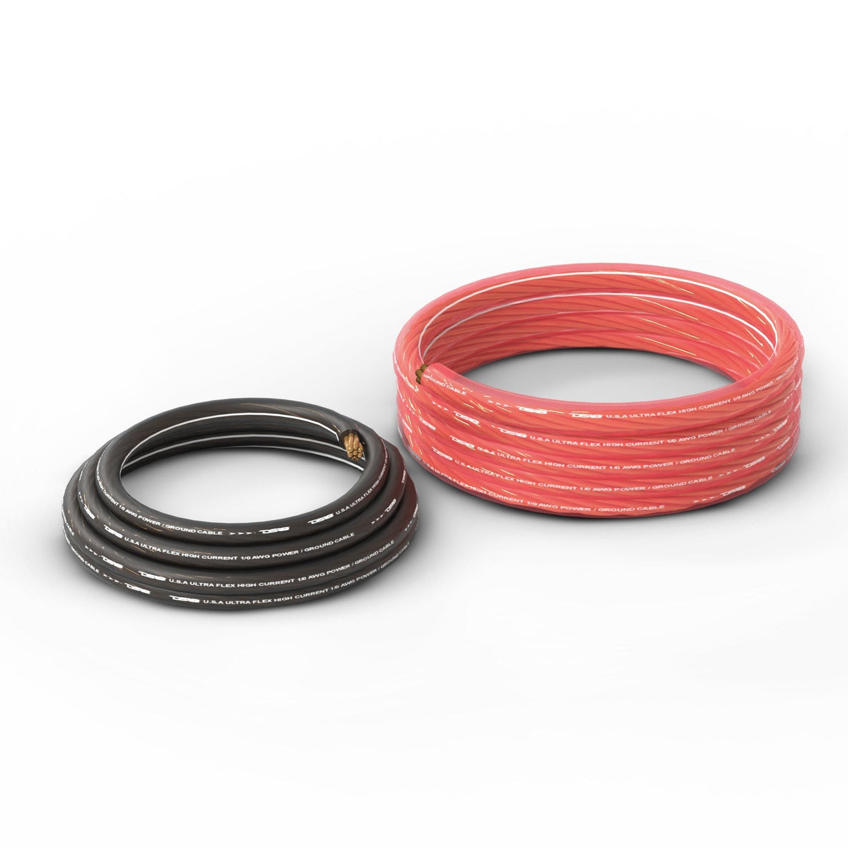0-GA Ultra Flex CCA Ground Power Cable 5 Ft Black and 20 Ft Red Kit DS18