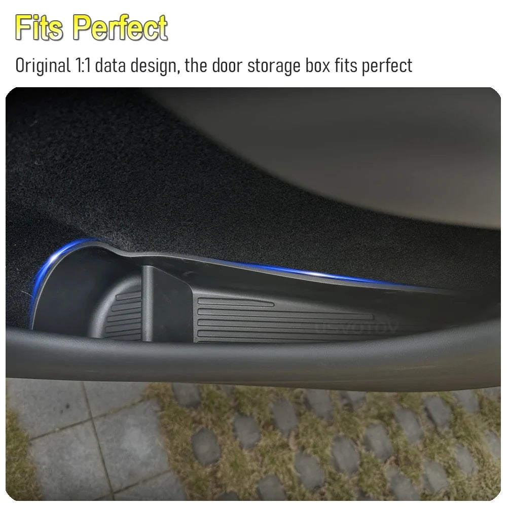 USVOTOV Car Door Side Storage Box | Tesla Model Y 2025 2026 Juniper Model 3 Accessories