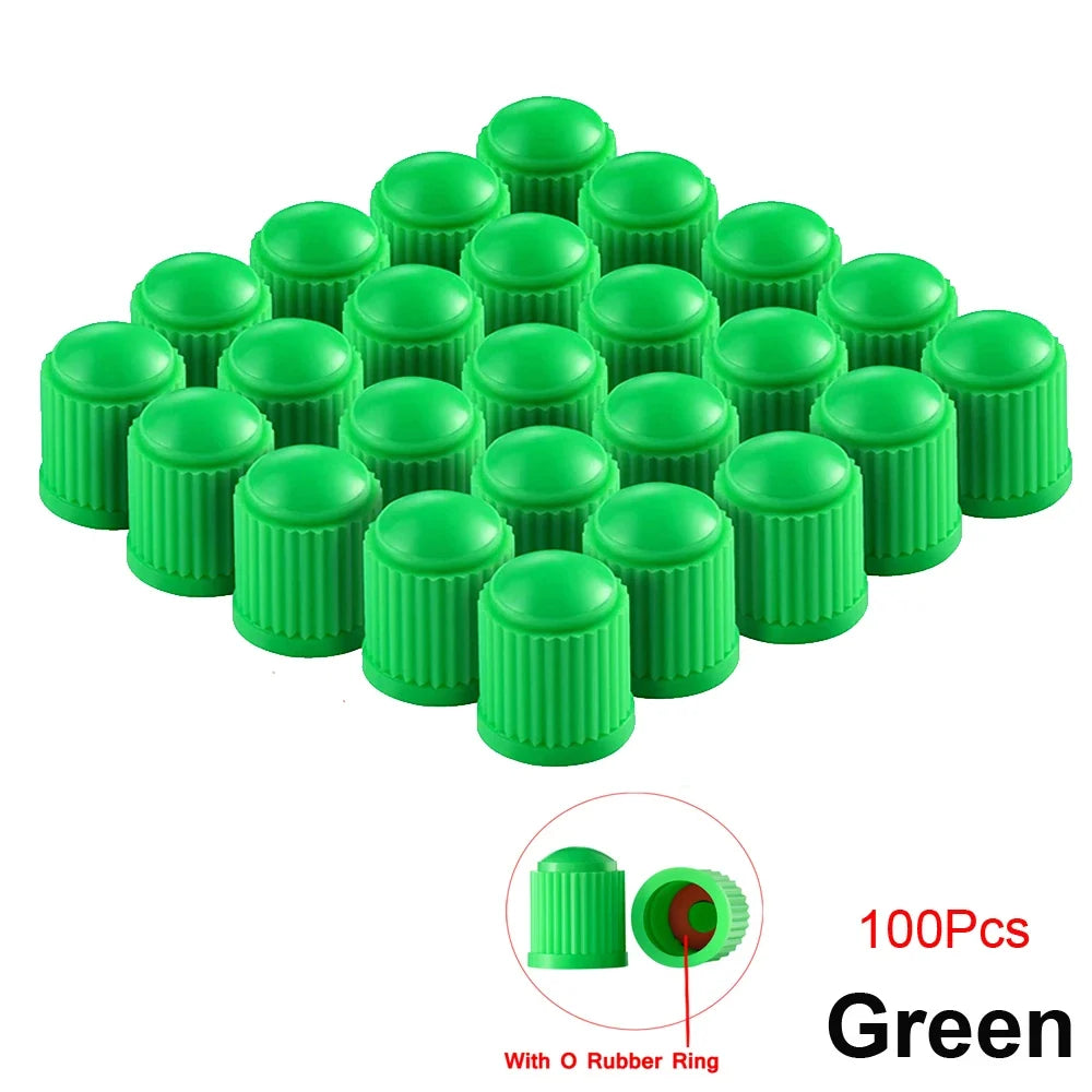 10/25/50/100Pcs Universal Plastic Tire Valve Caps for Cars, Trucks, Motorcycles, and Bicycles MyPetiteCar.com
