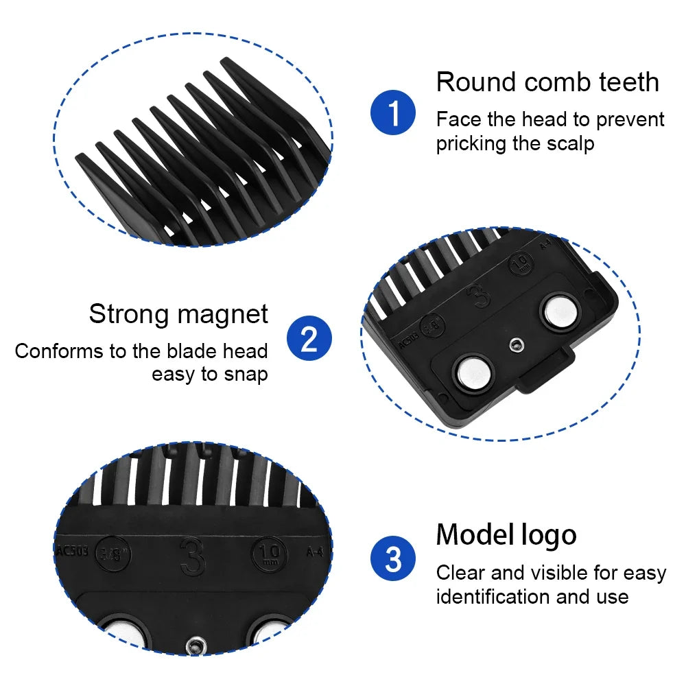 Hair Clipper Magnet Limit Guide Comb for Trimmer Universal Cutting Guide Comb Haircut Tool Professional H Limit comb storage box