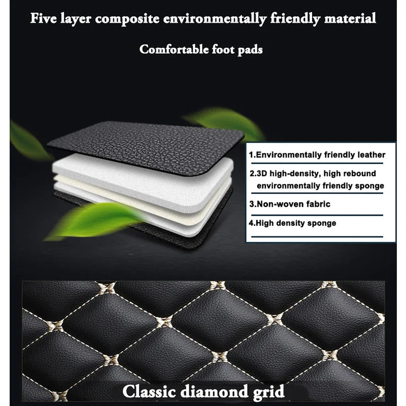Custom Car Floor Mats For DS4 Synthetic Fiber Artificial Leather