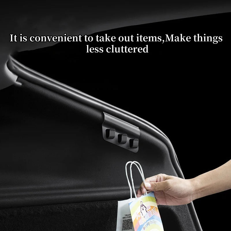 For Tesla Model Y Juniper 2025 Trunk Hook | ABS Grocery Bag Holder Storage Hooks MyPetiteCar.com