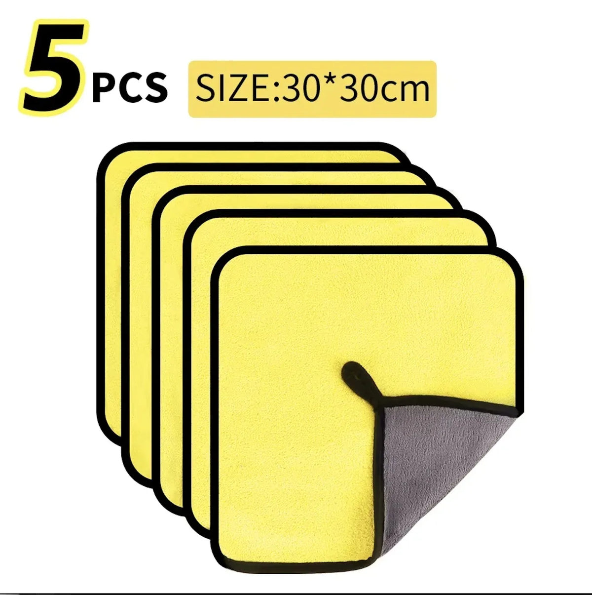 10-Pack Microfiber Car Wash Towels | 30x30 cm Cleaning & Drying Cloth Set MyPetiteCar.com