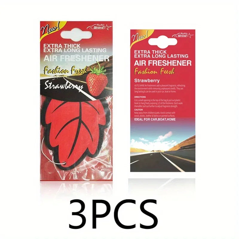 Natural Scented Tea Paper Car Air Freshener | Leaf Shape Hanging Vanilla Perfume MyPetiteCar.com