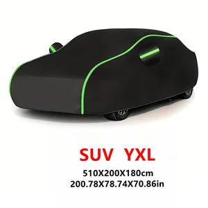 Universal Car Cover with Reflective Strip | Black Outdoor Dust and Snow Protection MyPetiteCar.com