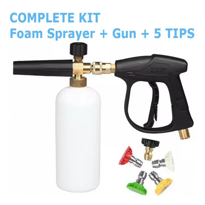 High Pressure Car Wash Water Gun | Aluminum Core with Quick Insertion and Five-Color Fan Nozzle MyPetiteCar.com