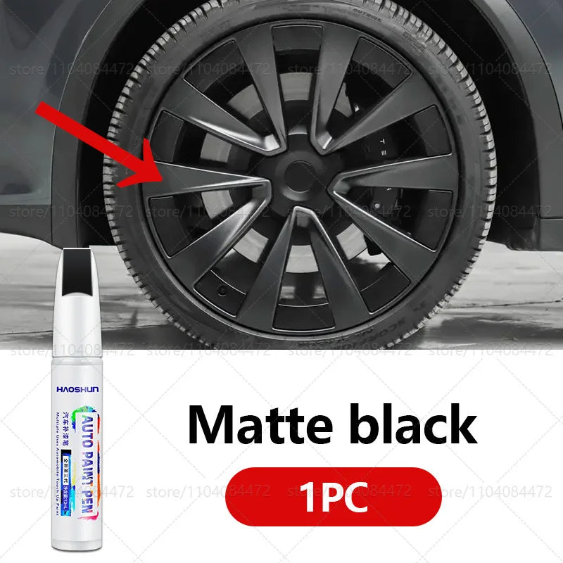 Tesla Wheel Scratch Repair Pen | Matte Black Dark Gun Gray Silver Multiple Colors Paint Pen MyPetiteCar.com