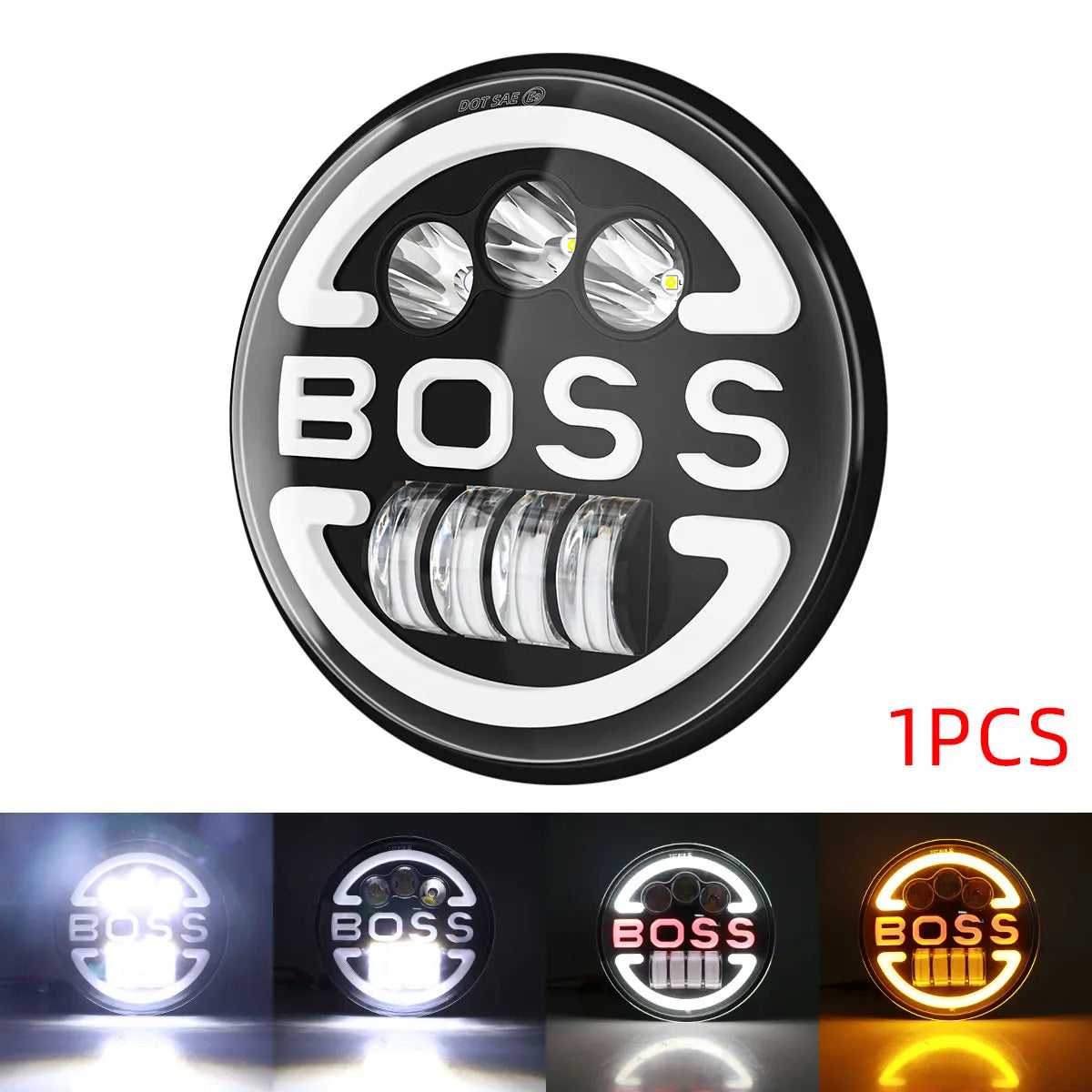 7 Inch Aluminum Work Light with DRL and Turn Signal | 96W Dual Color for RV and Offroad MyPetiteCar.com
