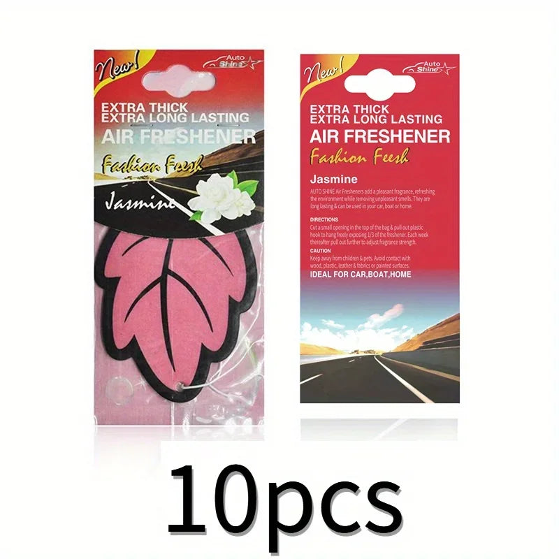 Natural Scented Tea Paper Car Air Freshener | Leaf Shape Hanging Vanilla Perfume MyPetiteCar.com