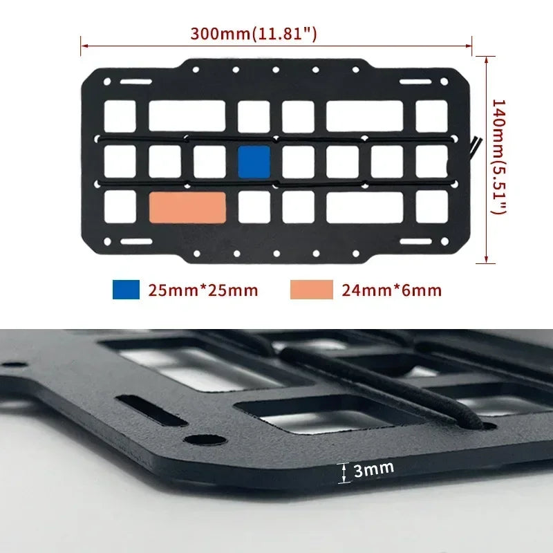 Tactical Sun Visor Organizer Vehicle Hanging Board Molle Panels Accessories Molle Pouches EDC Tools Car Interior Modification