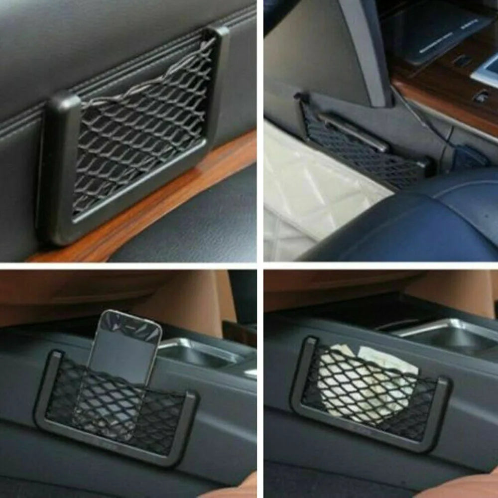 3pcs Universal Car Organizer Mesh Storage Bag | Seat Side Net Pocket for Phone and Sundries MyPetiteCar.com