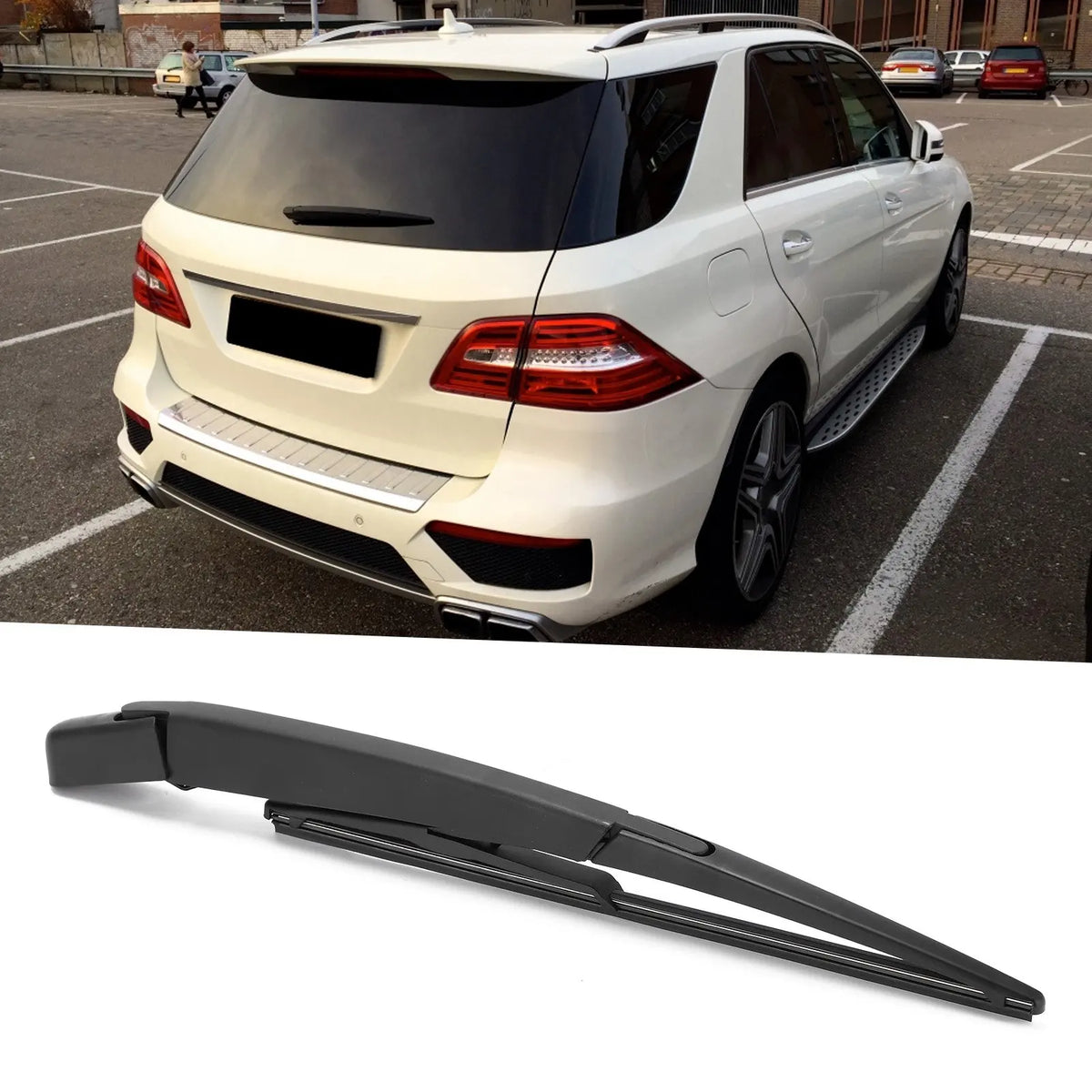 A1648200744 Rear Wiper Arm Blade Replacement for Mercedes W166 W164 ML350 ML500 | Direct Fit Rear Wiper Assembly