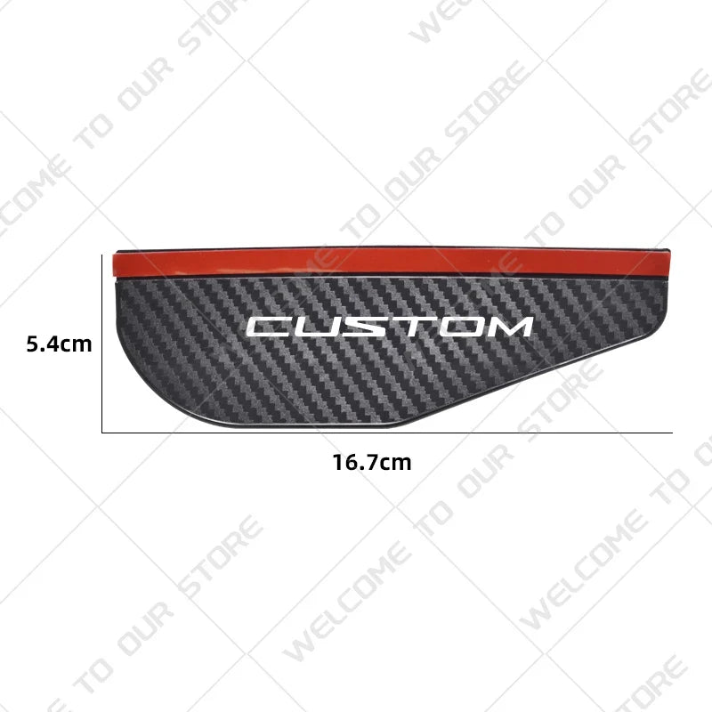 2PCS Car Rearview Mirror Rain Eyebrow | Carbon Fiber Rain Shield Cover