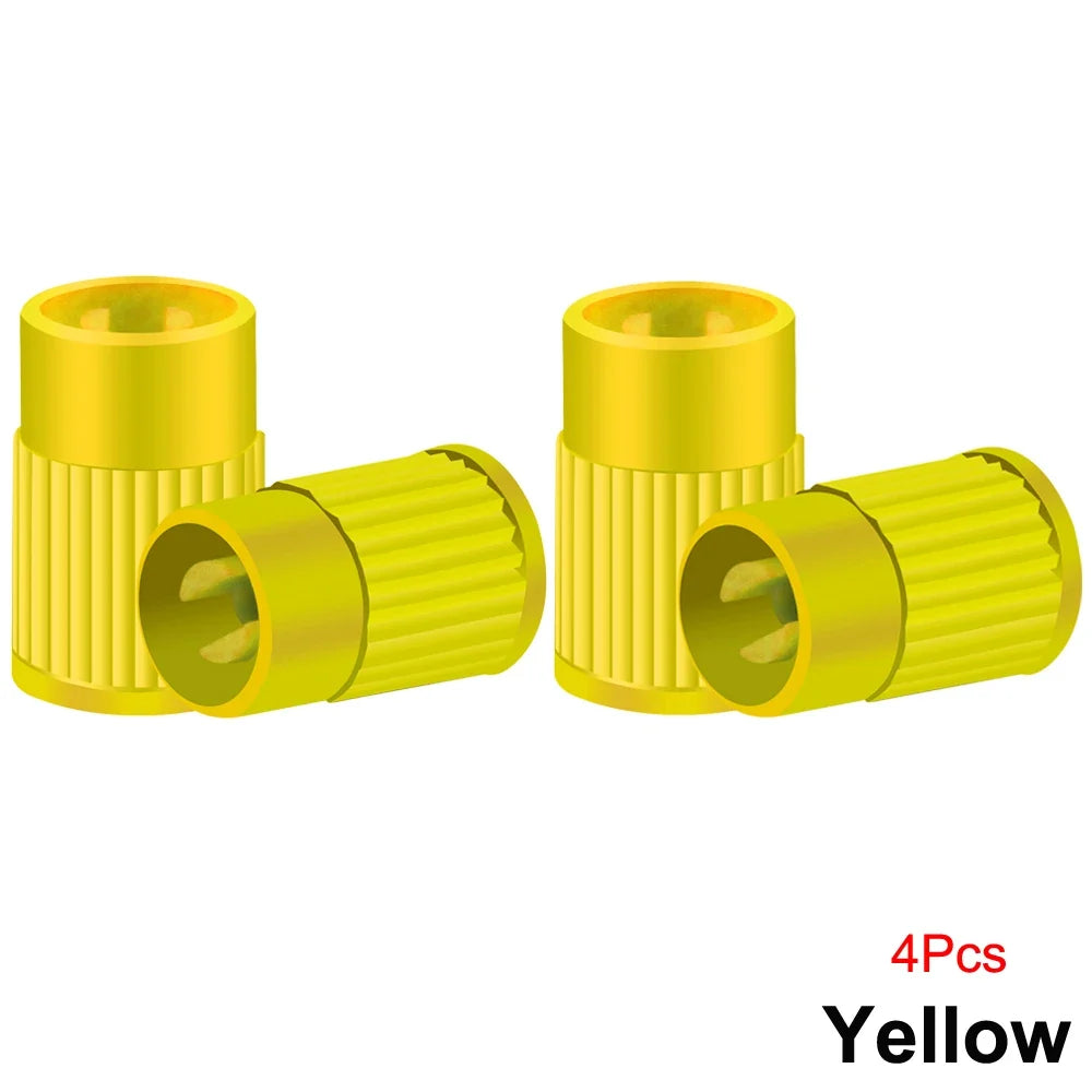 Plastic Tire Valve Caps with Built-in Valve Core Remover | Universal Stem Covers for Cars, Bikes, Trucks MyPetiteCar.com