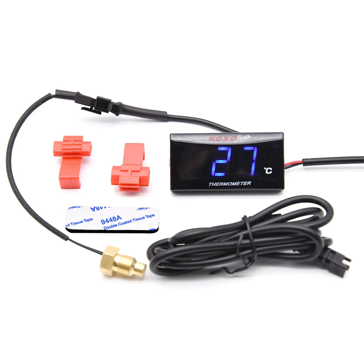 KOSO Water Temperature Gauge | Motorcycle Temp Sensor for XMAX250 300 NMAX CB 400 CB500X