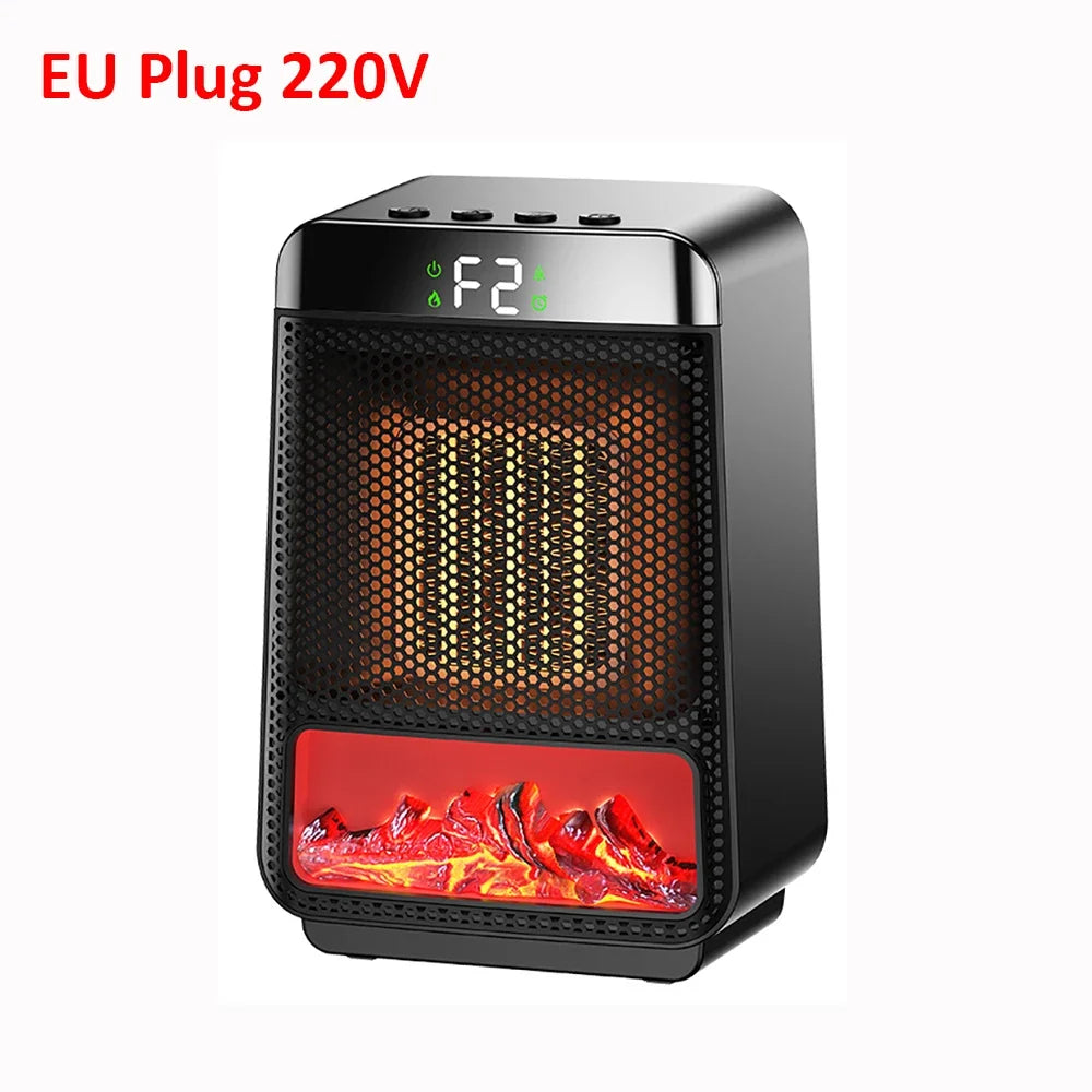 Hot Air Blower Desktop Electric Heater with Thermostat Heating Fan Warm Air Blower for Household Bedroom Office Space Heater