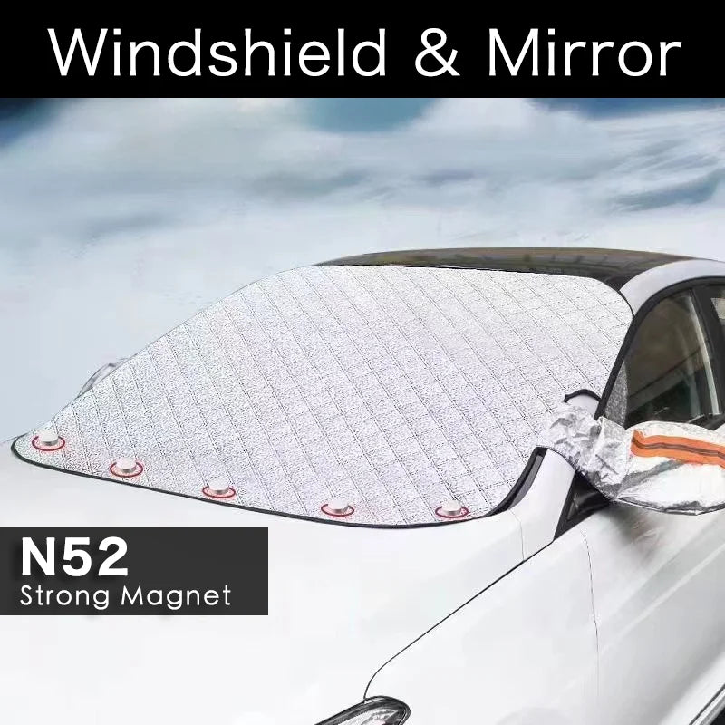 Car Windshield Snow Shield Cover | All-Season Front Window Frost and Sun Protection