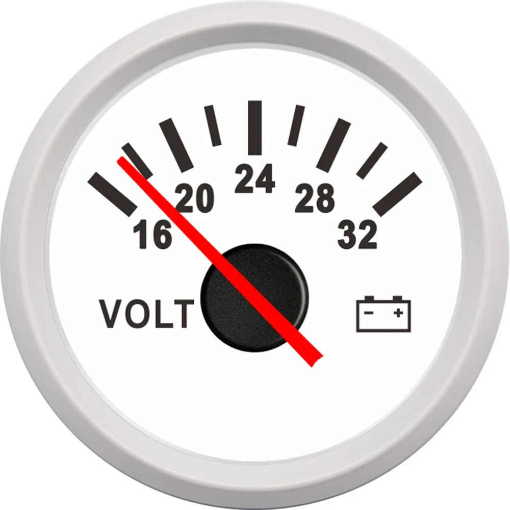 AD Universal 52mm Voltmeter | 8-16V Waterproof Gauge for Car Motorcycle Boat with Red Backlight MyPetiteCar.com