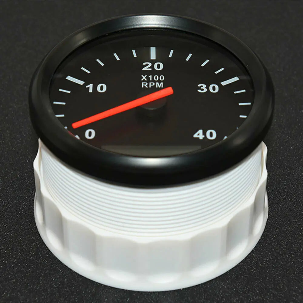 85mm Diesel Engine Tachometer 0-4000RPM | Digital LCD Hour Meter with M16/M18 RPM Sensor