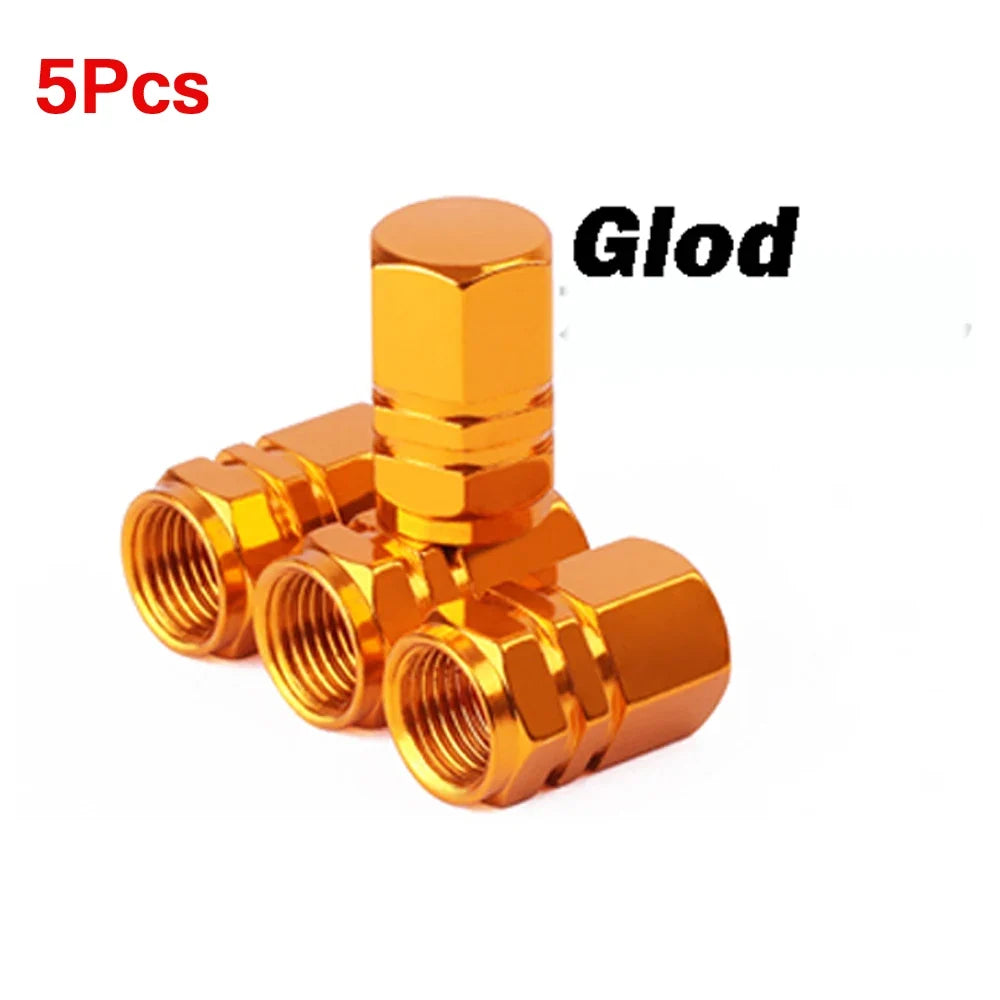 Aluminum Alloy Tire Valve Caps | 5 or 10 Pack Waterproof Dustproof Stem Covers MyPetiteCar.com