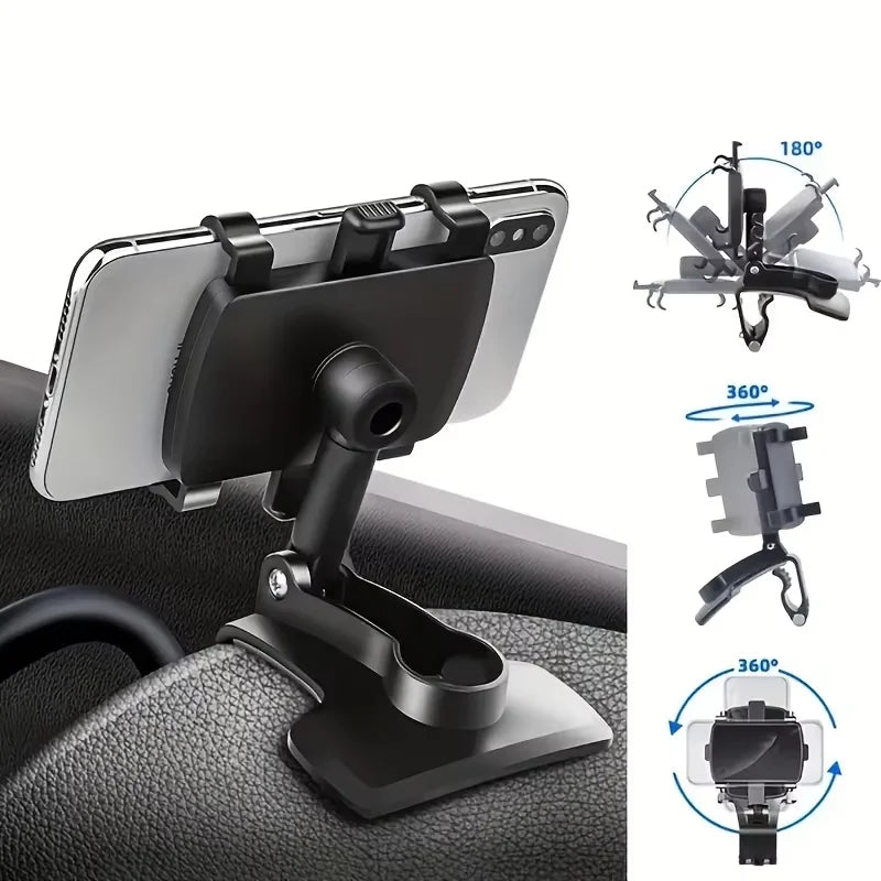 Universal Rotating Car Phone Mount Holder | 360° Adjustable Dashboard Bracket for 4-7" Smartphones MyPetiteCar.com