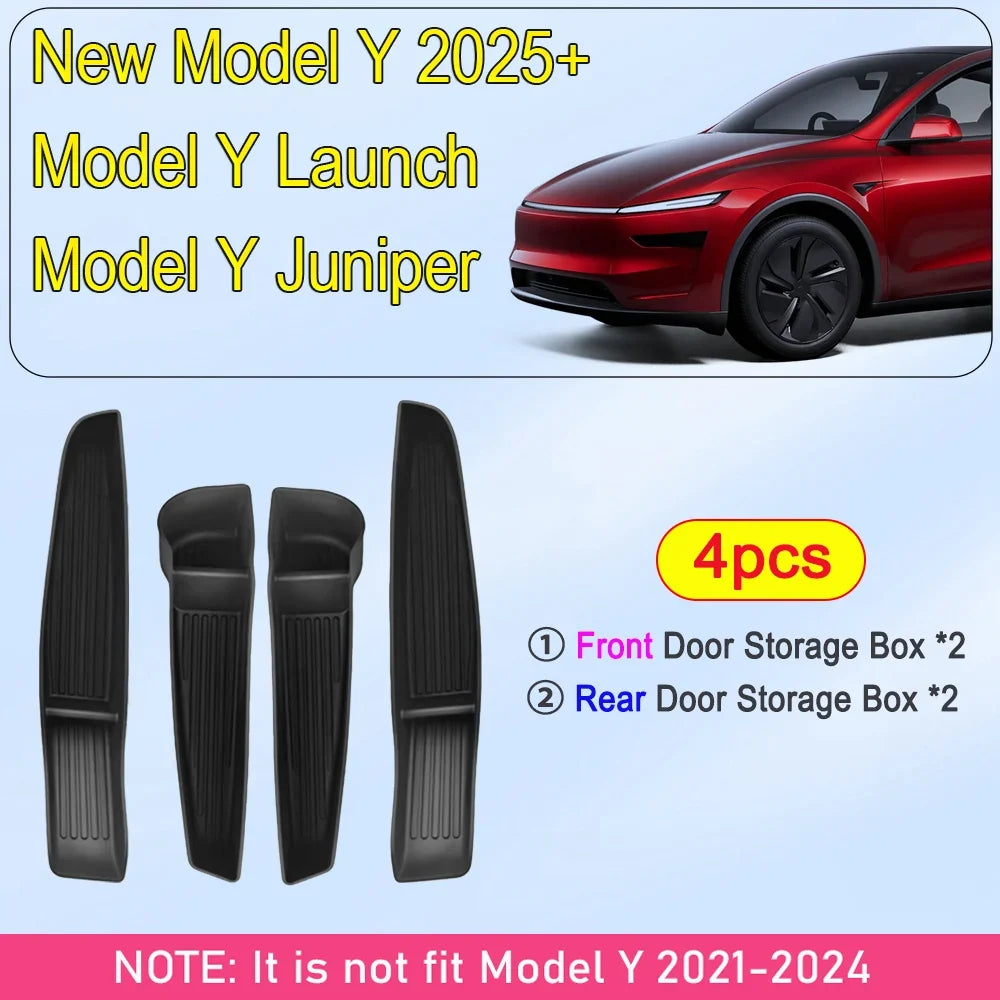 USVOTOV Car Door Side Storage Box | Tesla Model Y 2025 2026 Juniper Model 3 Accessories