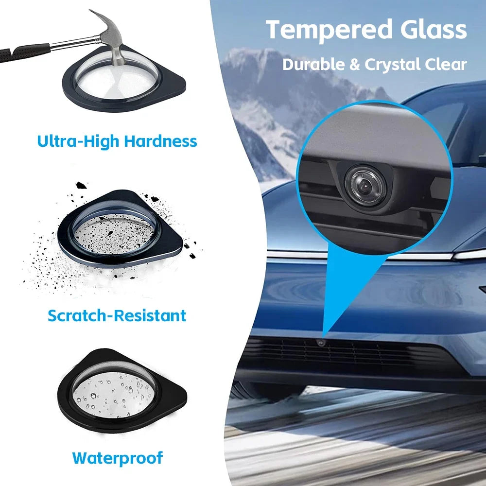 Tesla Model Y Front Camera Shield 9H Tempered Glass | 2026 L 6 Seater & 2025 Juniper