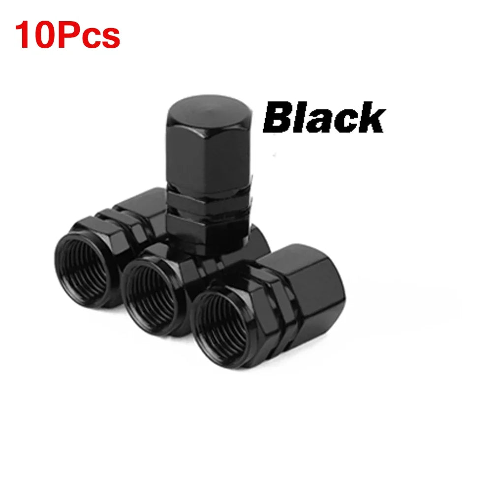 Aluminum Alloy Tire Valve Caps | 5 or 10 Pack Waterproof Dustproof Stem Covers MyPetiteCar.com