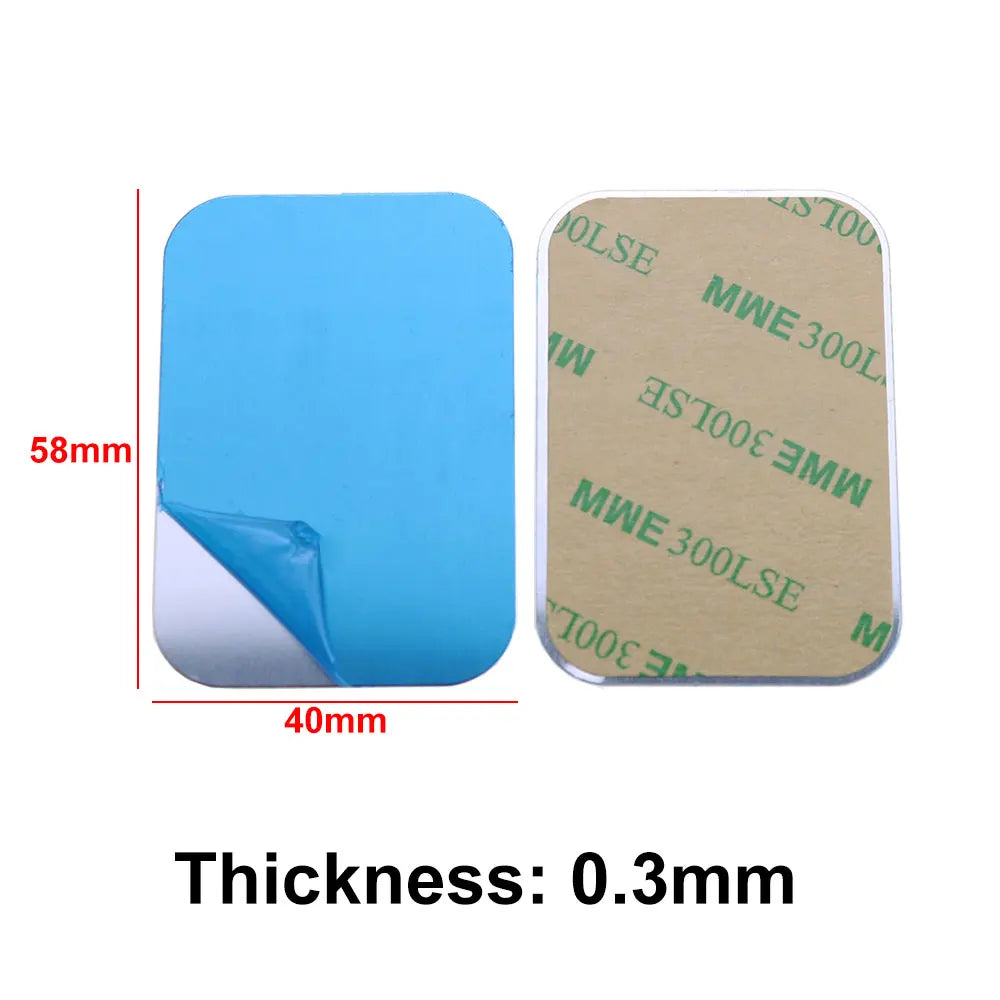 10pcs Silver Magnetic Metal Plates for Car Phone Holder | Universal Iron Sheet Mount Kit
