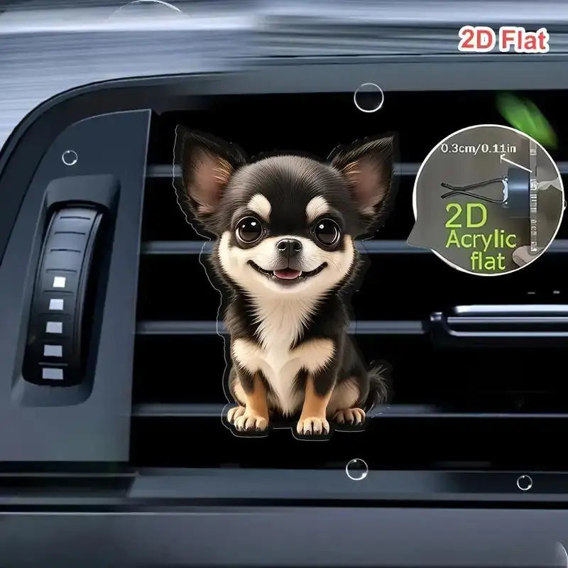 Acrylic Car Vent Clip Aromatherapy Air Freshener Holder 2D Decorative Air Conditioning Vents Accessory for Vehicle Interior MyPetiteCar.com