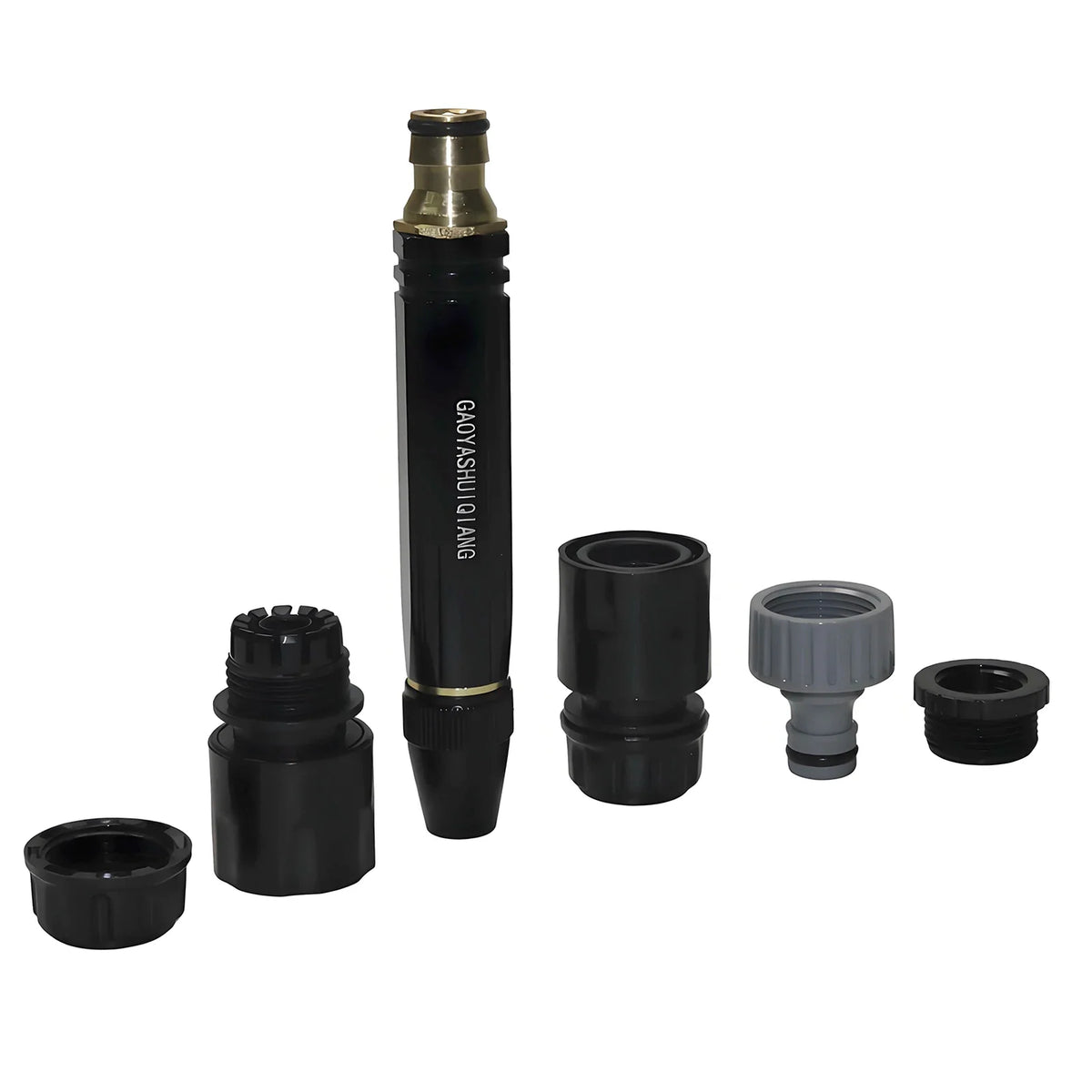 4-Piece Adjustable Car Wash Water Gun Set | High Pressure Metal Spray Nozzle