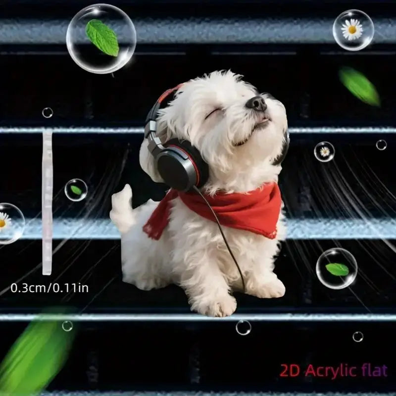 Acrylic Car Vent Clip Aromatherapy Air Freshener Holder 2D Decorative Air Conditioning Vents Accessory for Vehicle Interior MyPetiteCar.com