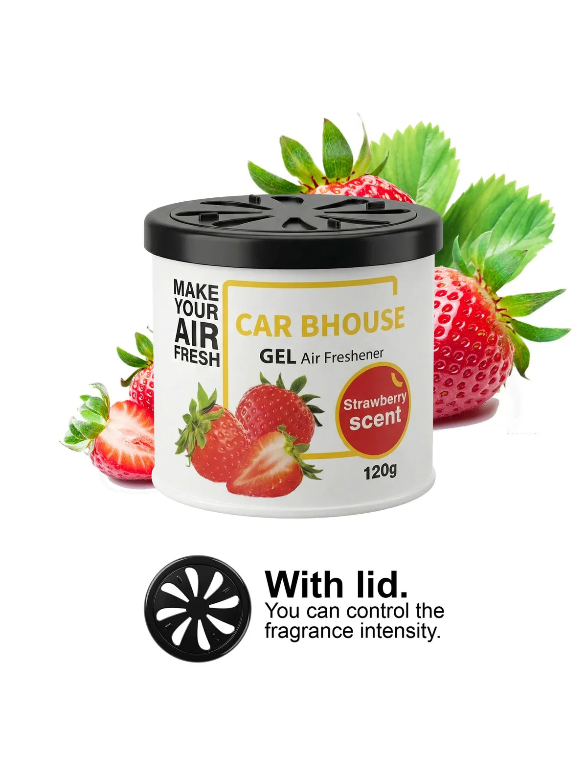 Dual-Purpose Car and Home Air Freshening Gel | 120g Long-Lasting Fruity and Floral Scent MyPetiteCar.com