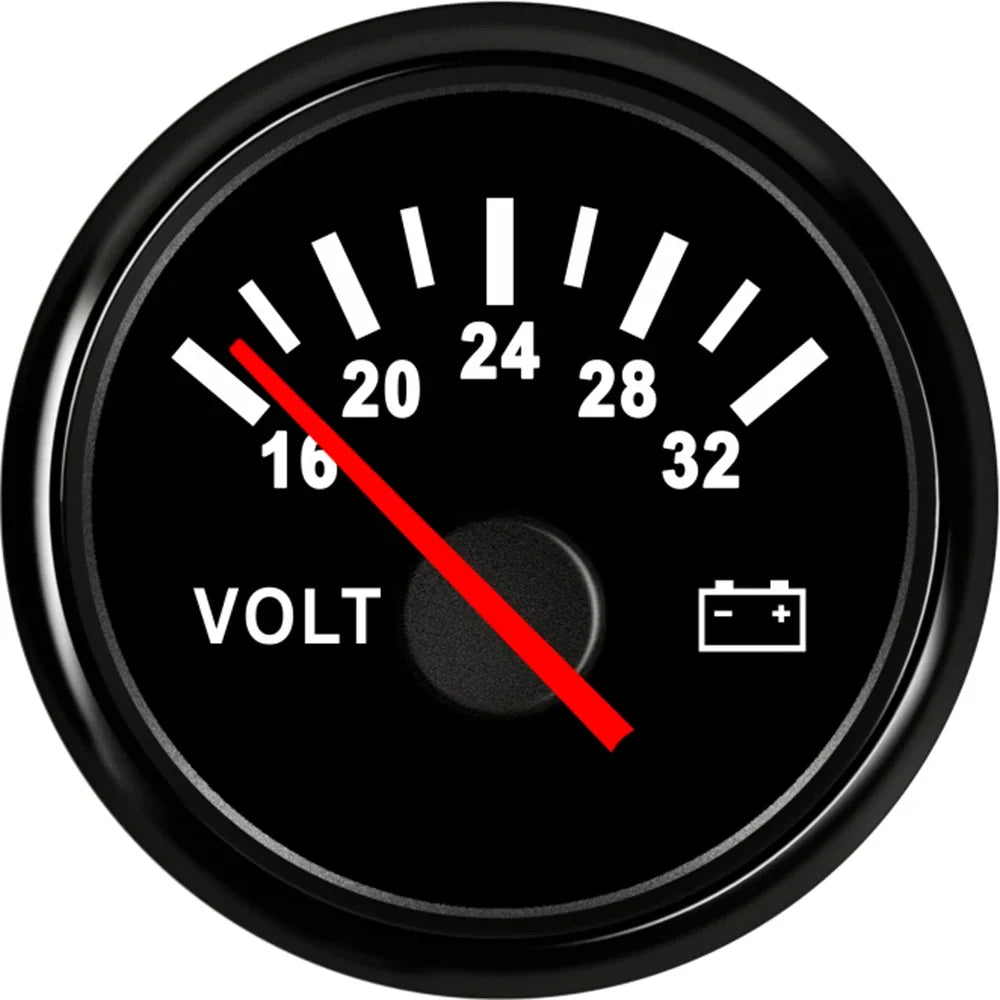 AD Universal 52mm Voltmeter | 8-16V Waterproof Gauge for Car Motorcycle Boat with Red Backlight MyPetiteCar.com