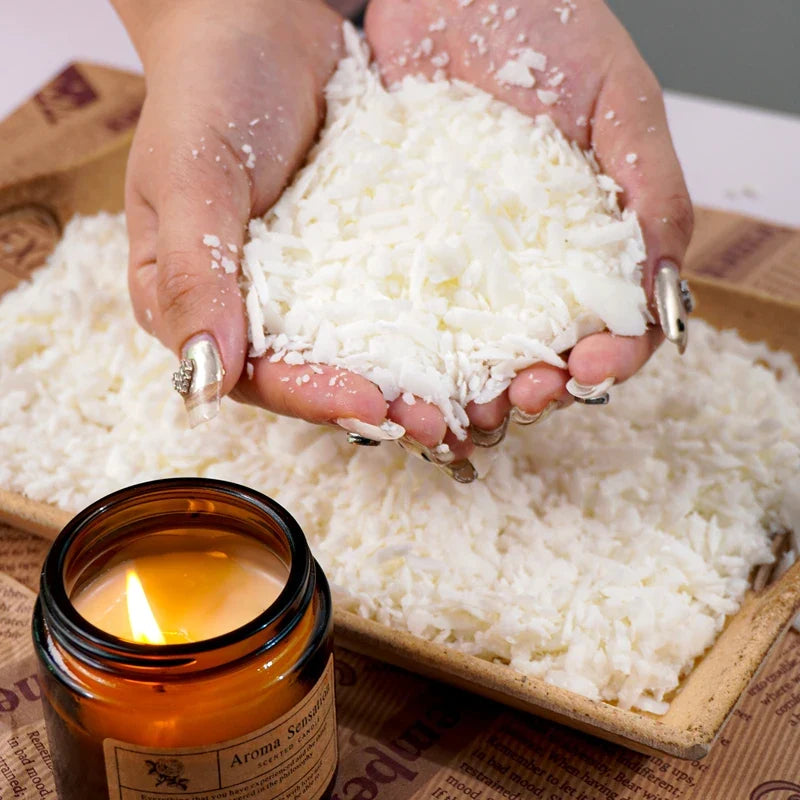 1000/500/250/100g Natural Soy Wax For DIY Handmade Candles Crafts 100% Additive-Free Scented Candle Raw Material Making Kit