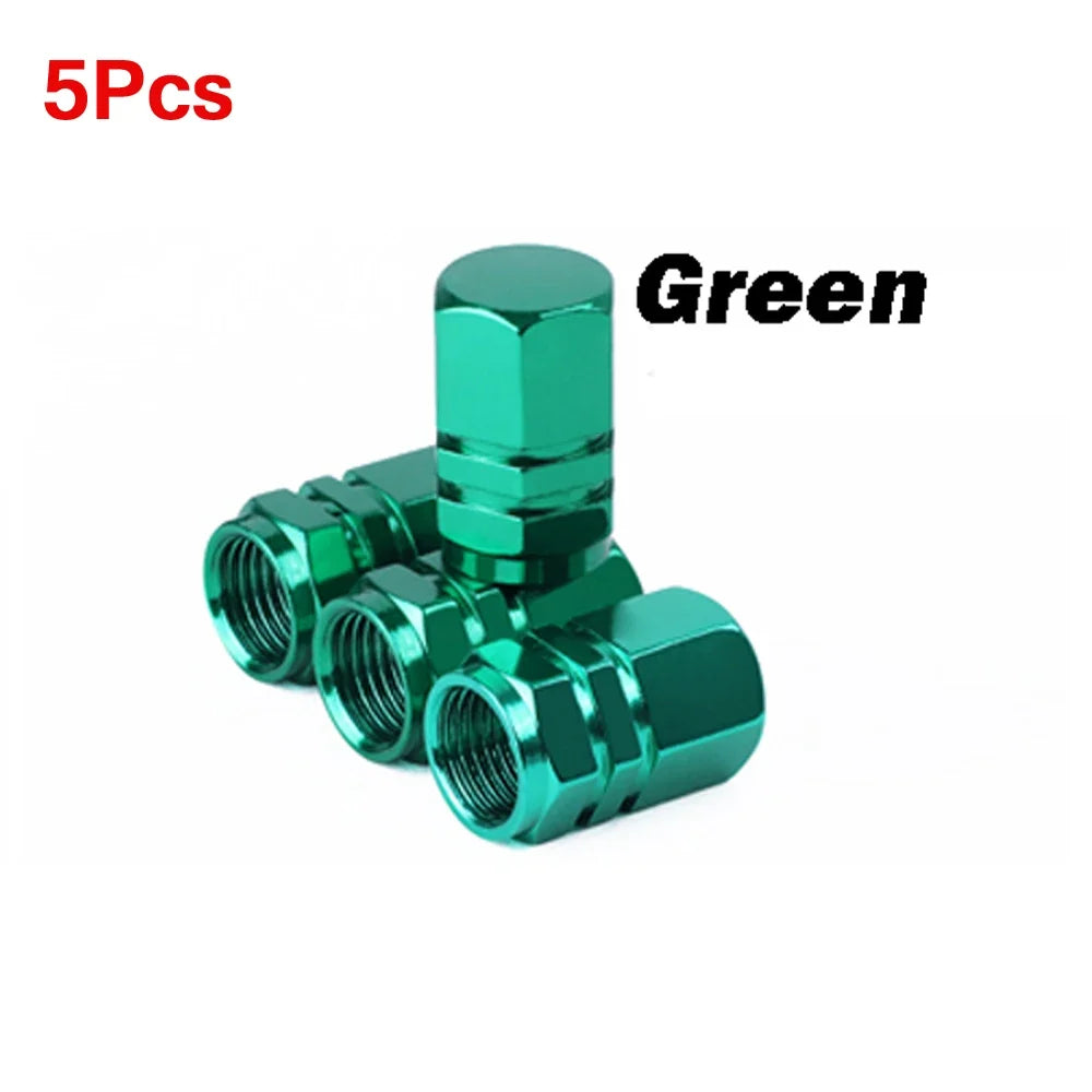 Aluminum Alloy Tire Valve Caps | 5 or 10 Pack Waterproof Dustproof Stem Covers MyPetiteCar.com