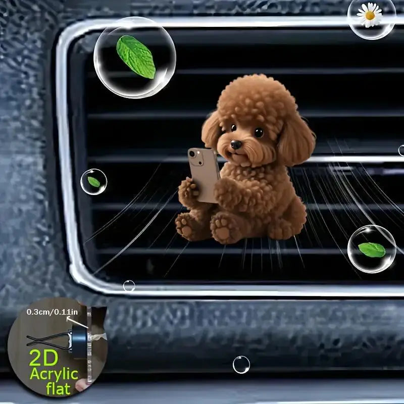 Acrylic Car Vent Clip Aromatherapy Air Freshener Holder 2D Decorative Air Conditioning Vents Accessory for Vehicle Interior MyPetiteCar.com