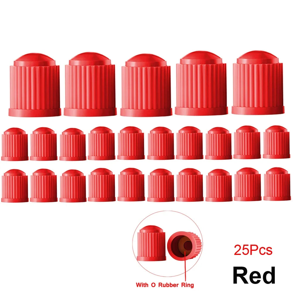 10/25/50/100Pcs Universal Plastic Tire Valve Caps for Cars, Trucks, Motorcycles, and Bicycles MyPetiteCar.com