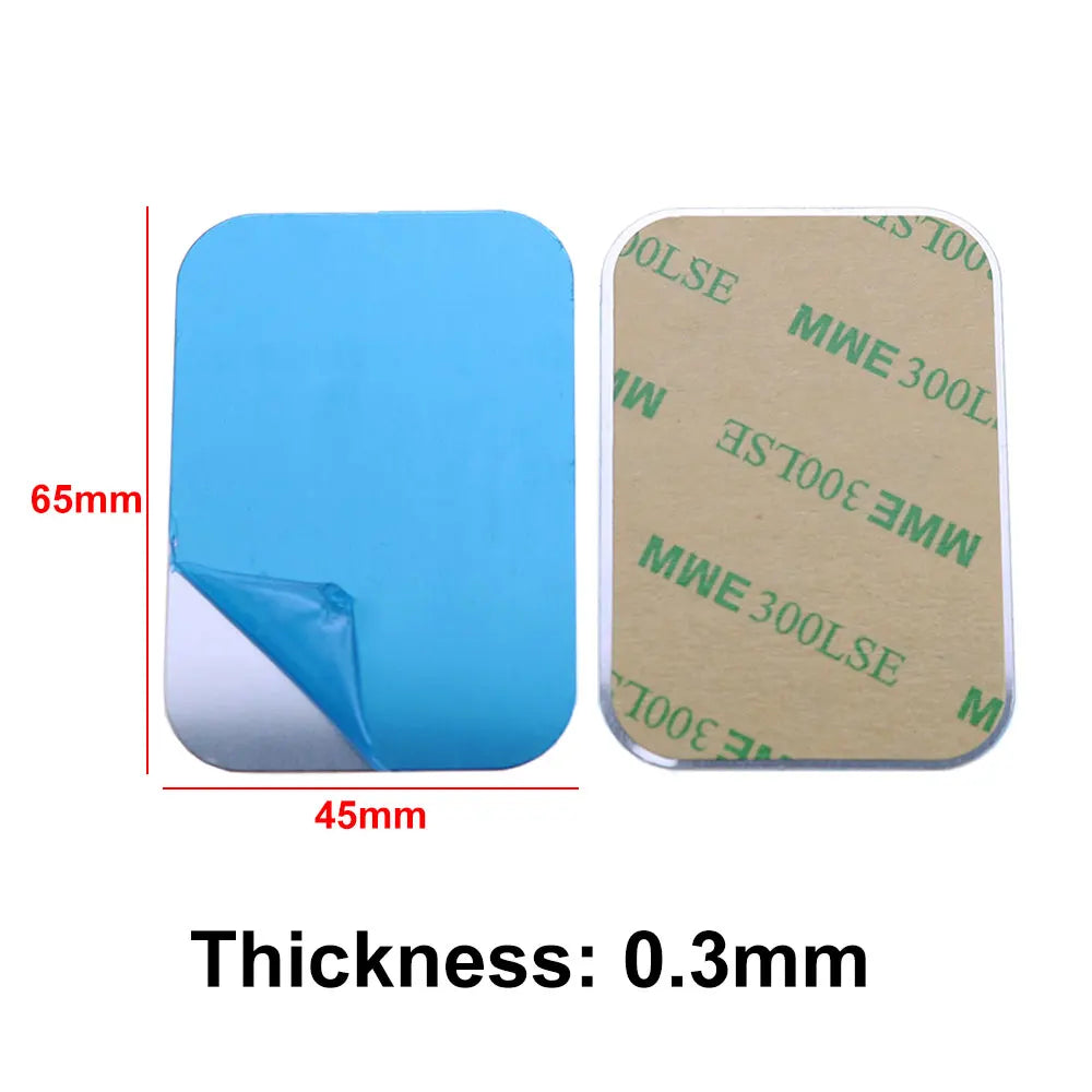 10pcs Silver Magnetic Metal Plates for Car Phone Holder | Universal Iron Sheet Mount Kit