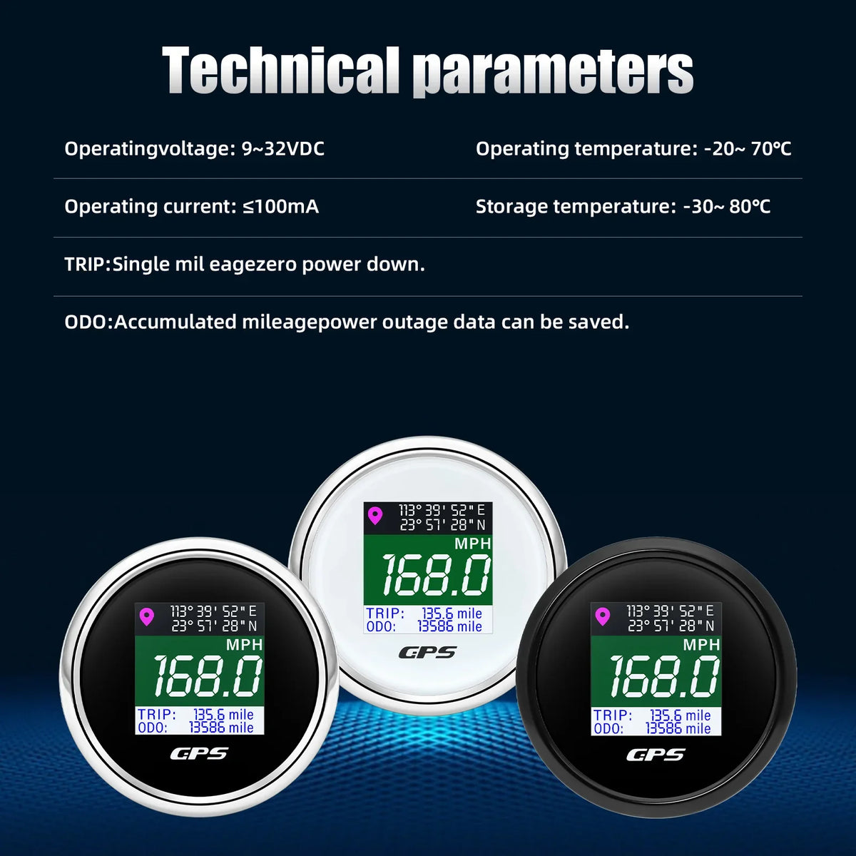 52mm Digital GPS Speedometer TFT Screen | Odometer Gauge for Boat Car Yacht MyPetiteCar.com