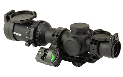 Sig Sauer TANGO MSR Compact | Rifle Scope | 1-6X Magnification | Second Focal Plane | Illuminated BDC 6 Reticle | 24mm Objective | 30mm Main Tube | Black | Includes Mount and Romeo1 Red Dot Atomic Defense