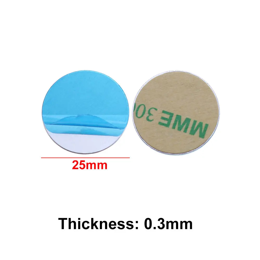 10pcs Silver Magnetic Metal Plates for Car Phone Holder | Universal Iron Sheet Mount Kit