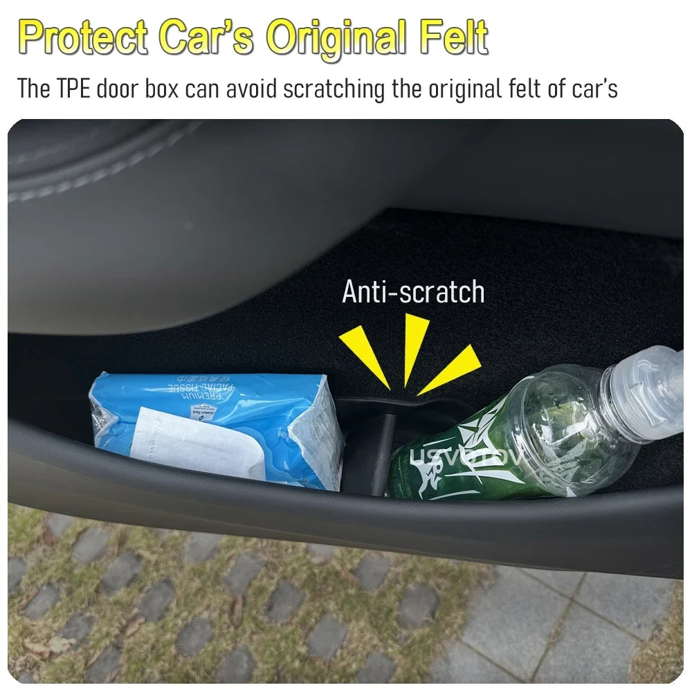 USVOTOV Car Door Side Storage Box | Tesla Model Y 2025 2026 Juniper Model 3 Accessories