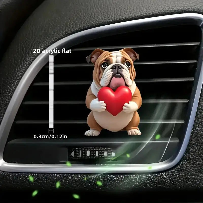 Acrylic Car Vent Clip Aromatherapy Air Freshener Holder 2D Decorative Air Conditioning Vents Accessory for Vehicle Interior MyPetiteCar.com